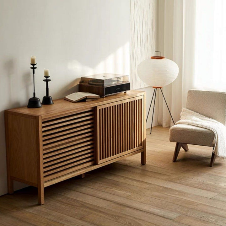 HOZIN Japandi Solid Wood Sideboard