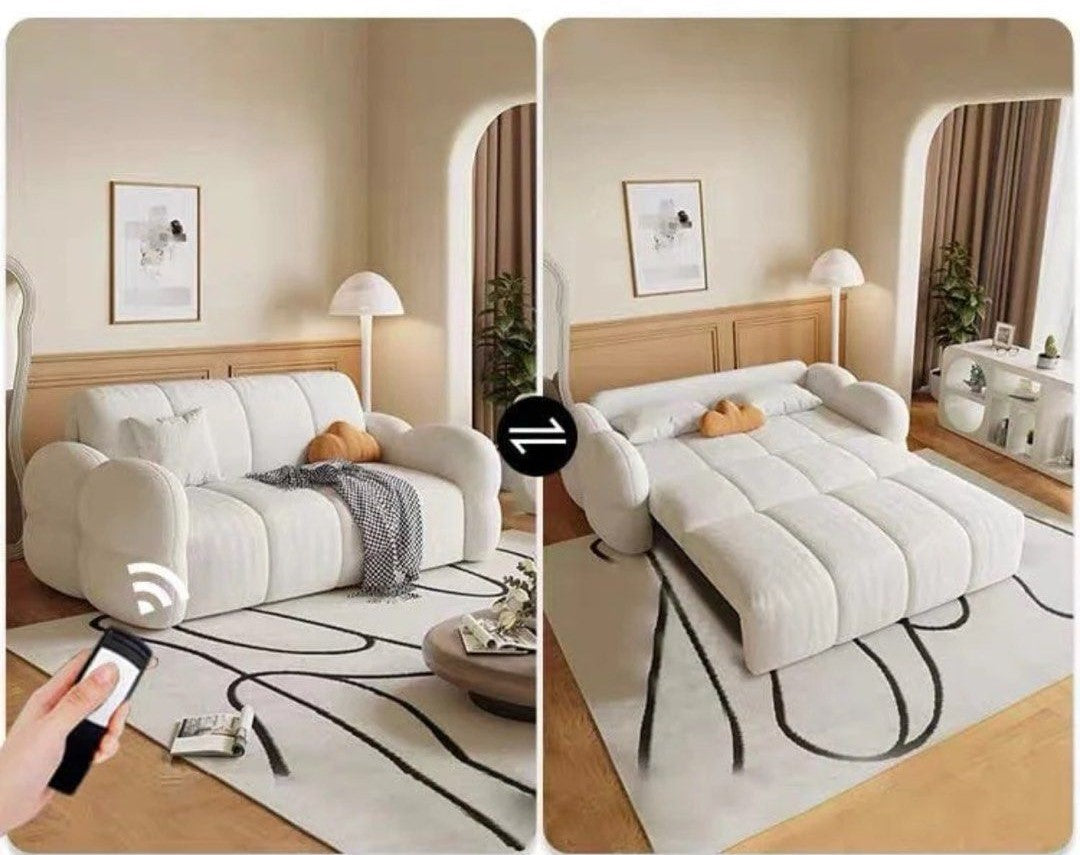 NAVARRE Boucle Electric Sofa Bed With Storage