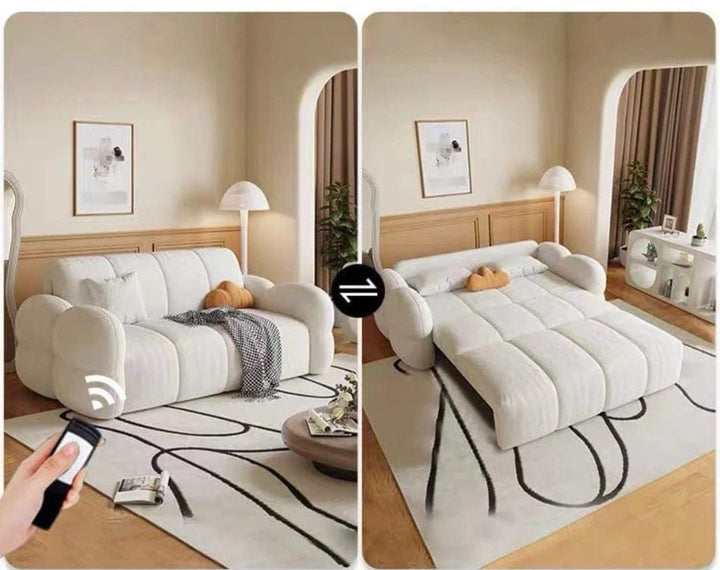 NAVARRE Boucle Electric Sofa Bed With Storage