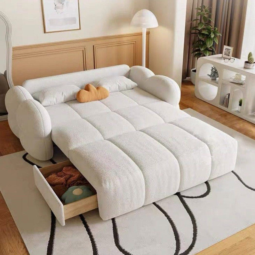 NAVARRE Boucle Electric Sofa Bed With Storage