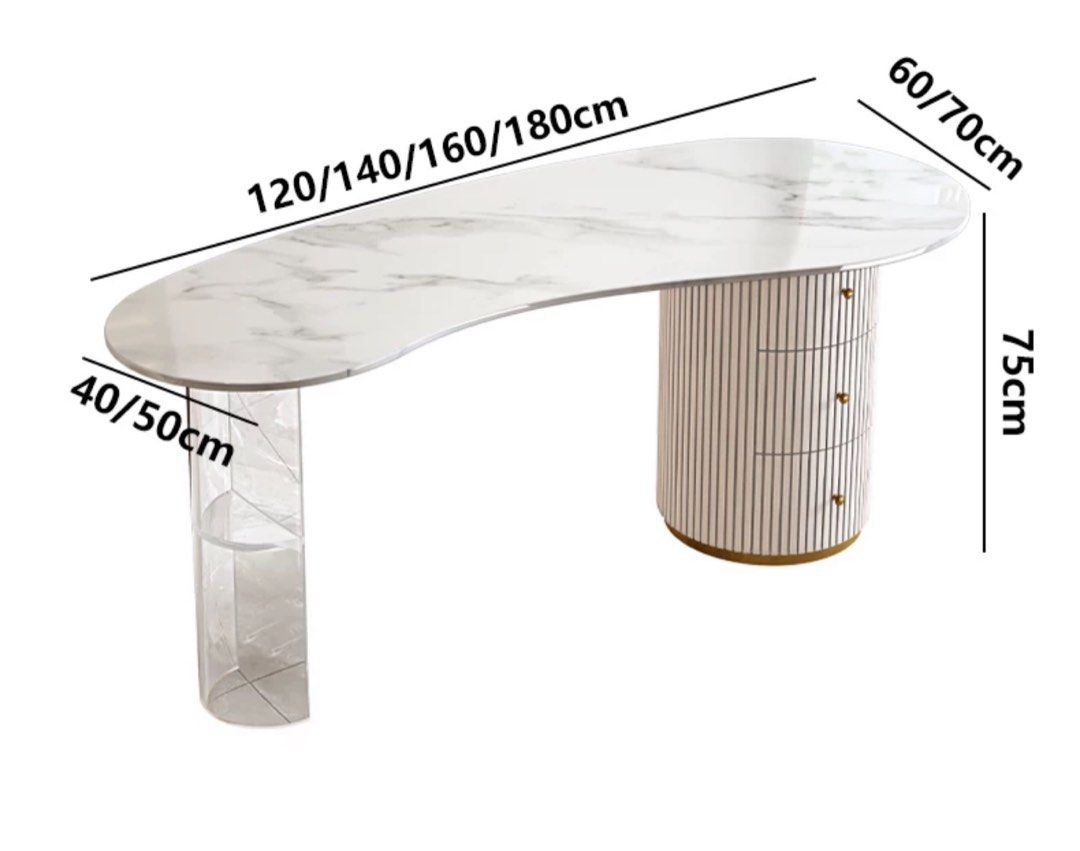 REUBEN Modern Sintered Stone Study Desk