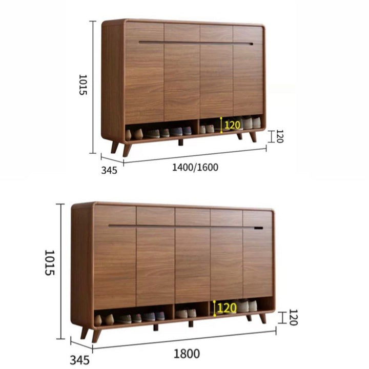BOSCE Modern Walnut Shoe Cabinet