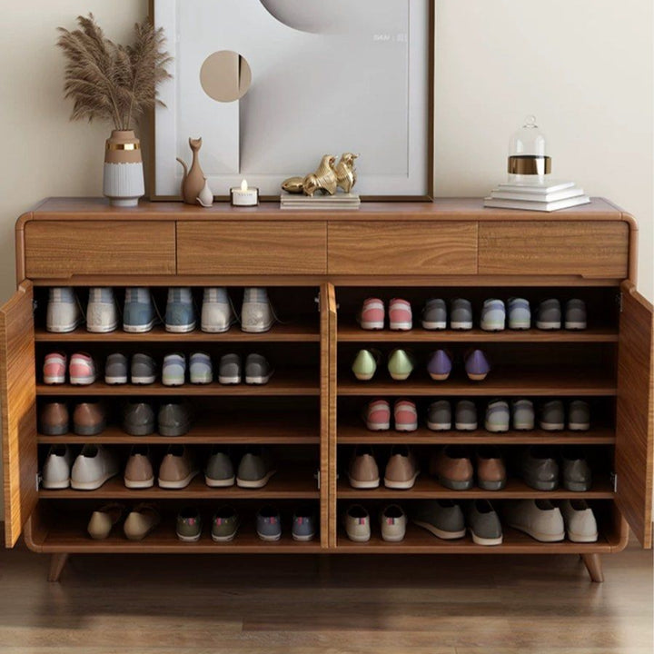BOSCE Modern Walnut Shoe Cabinet
