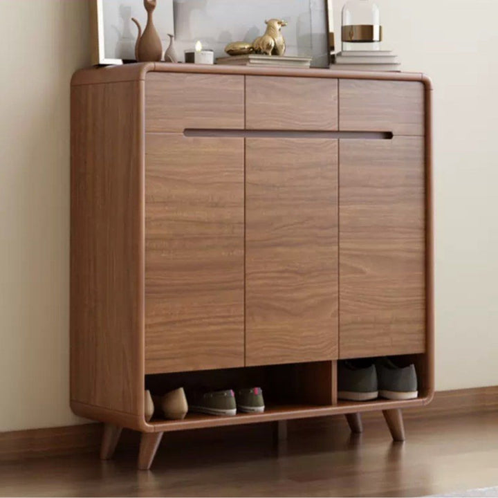 BOSCE Modern Walnut Shoe Cabinet