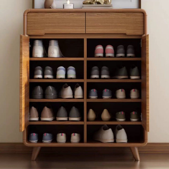 BOSCE Modern Walnut Shoe Cabinet