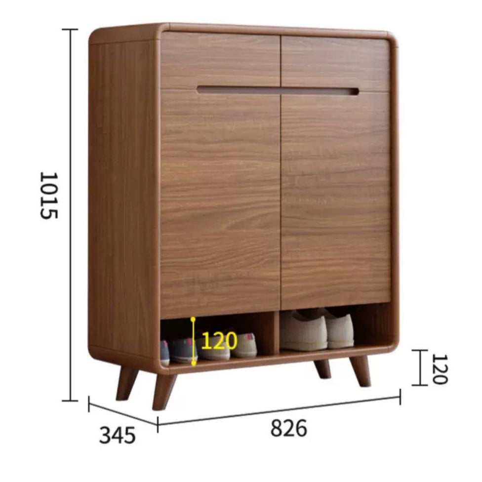 BOSCE Modern Walnut Shoe Cabinet