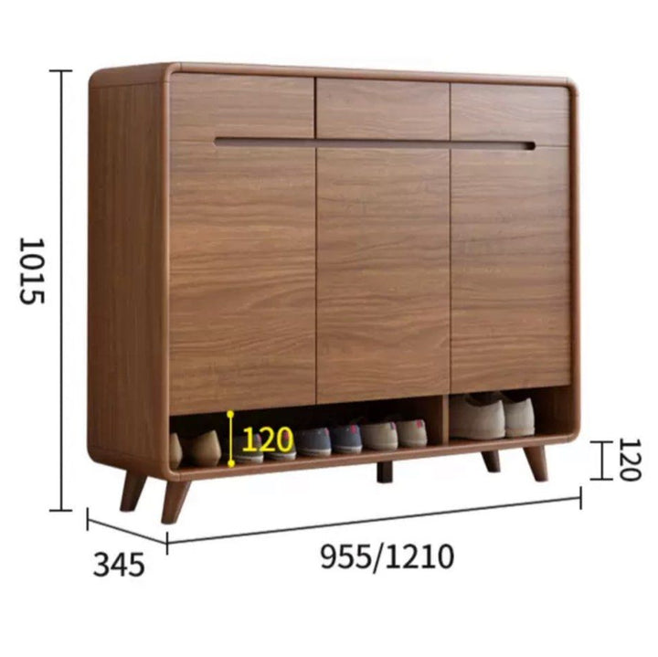 BOSCE Modern Walnut Shoe Cabinet