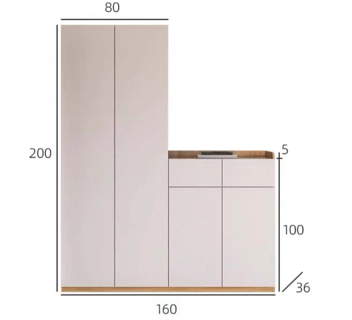 BOZKA Full Length Shoe Cabinet