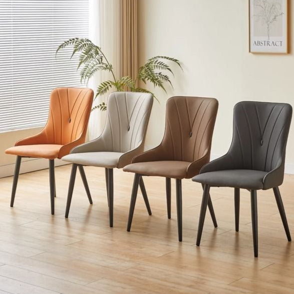 PAUL Modern Leather Dining Chair (Set of 2) - Radical Homes Singapore