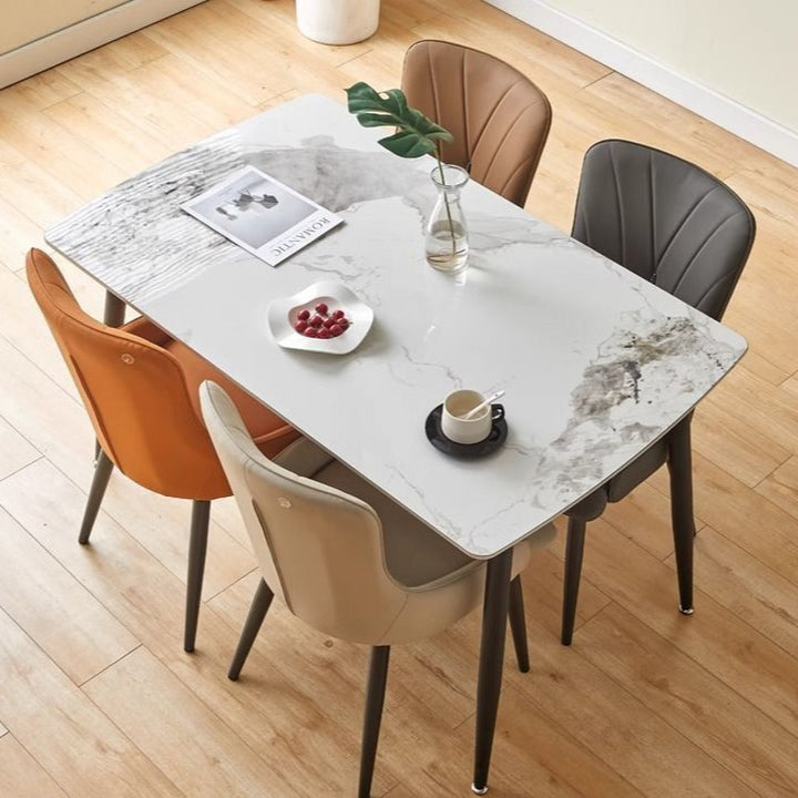 PAUL Modern Leather Dining Chair (Set of 2) - Radical Homes Singapore