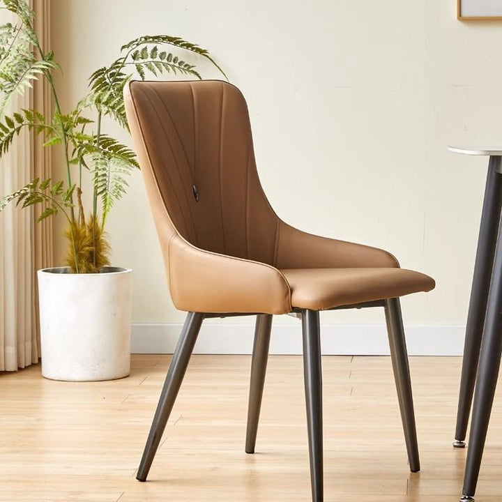 PAUL Modern Leather Dining Chair (Set of 2) - Radical Homes Singapore