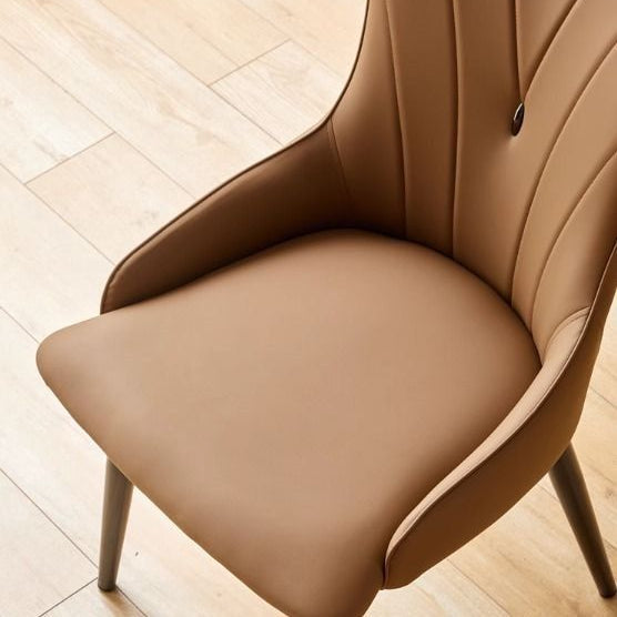 PAUL Modern Leather Dining Chair (Set of 2) - Radical Homes Singapore