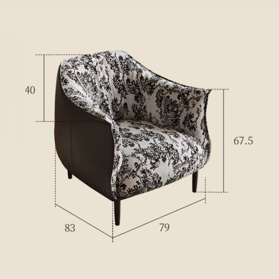 HYERIN Vintage Fabric Leisure Chair