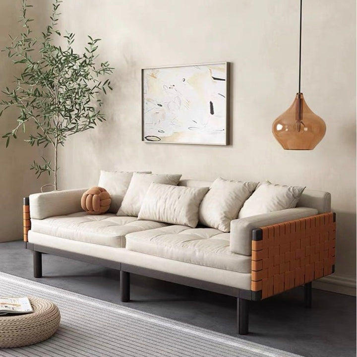 VELARA Modern Leather Sofa Bed