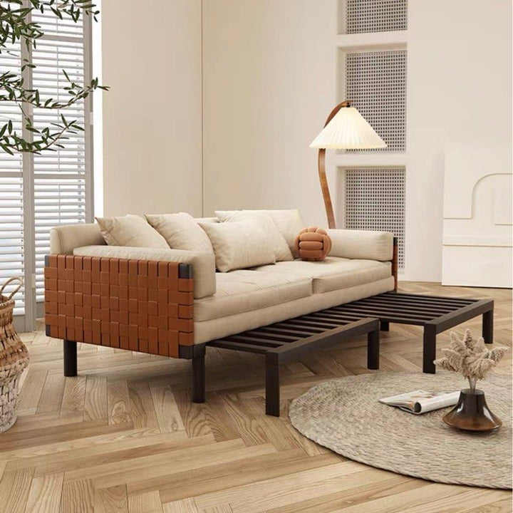 VELARA Modern Leather Sofa Bed