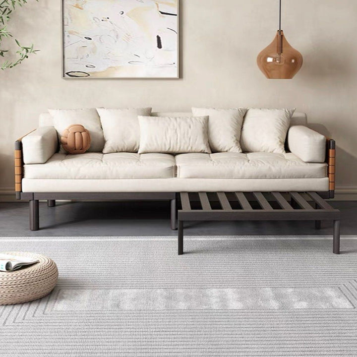 VELARA Modern Leather Sofa Bed