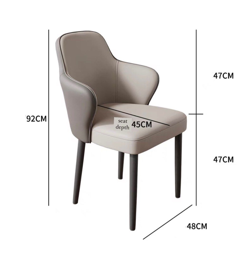ROY Modern Leather Dining Chair - Radical Homes Singapore