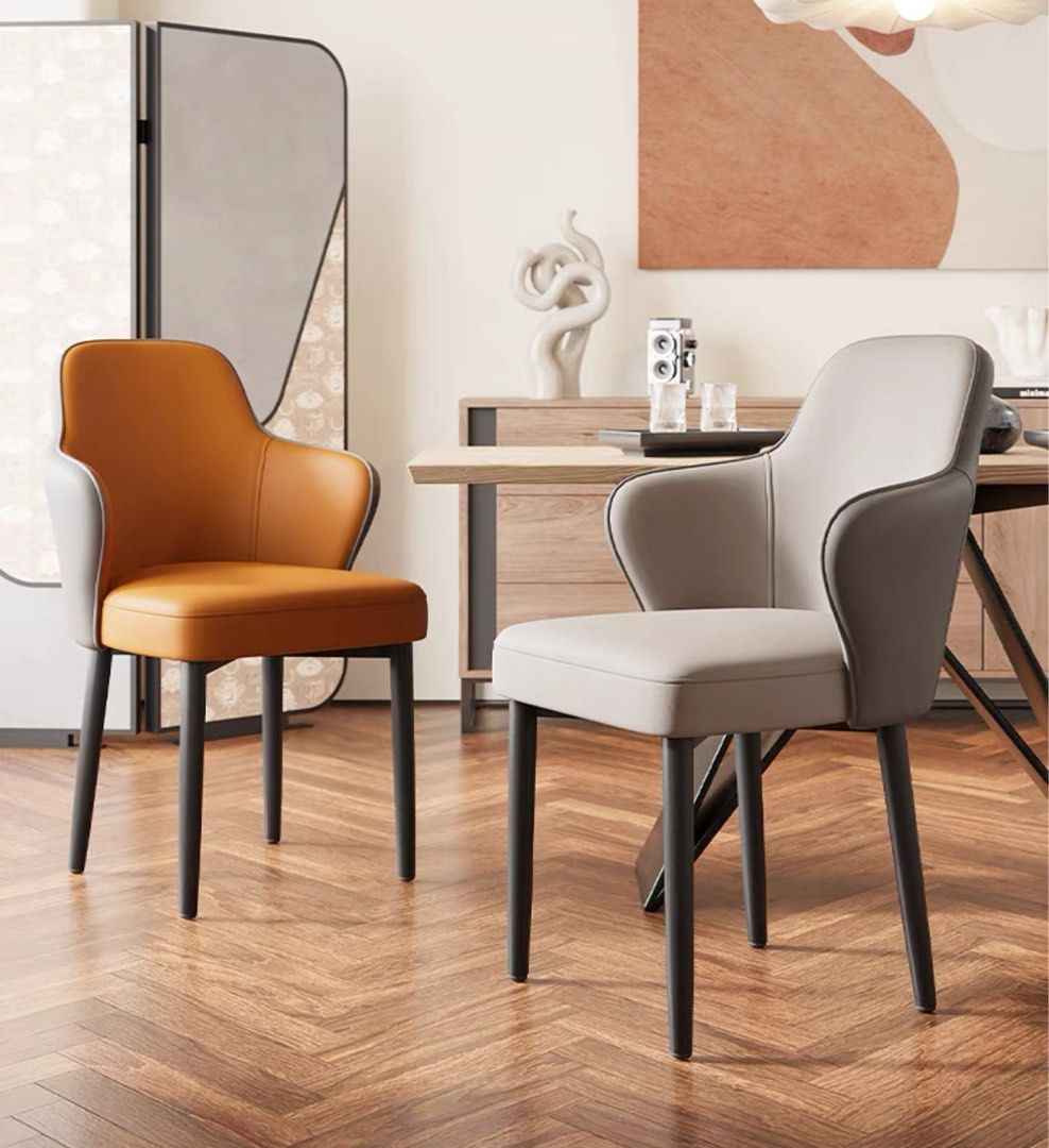 ROY Modern Leather Dining Chair - Radical Homes Singapore