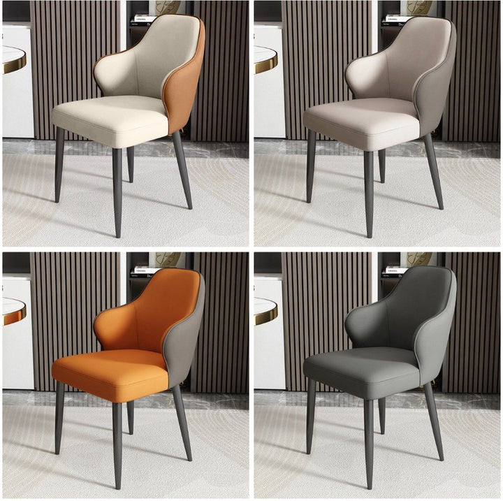 ROY Modern Leather Dining Chair - Radical Homes Singapore