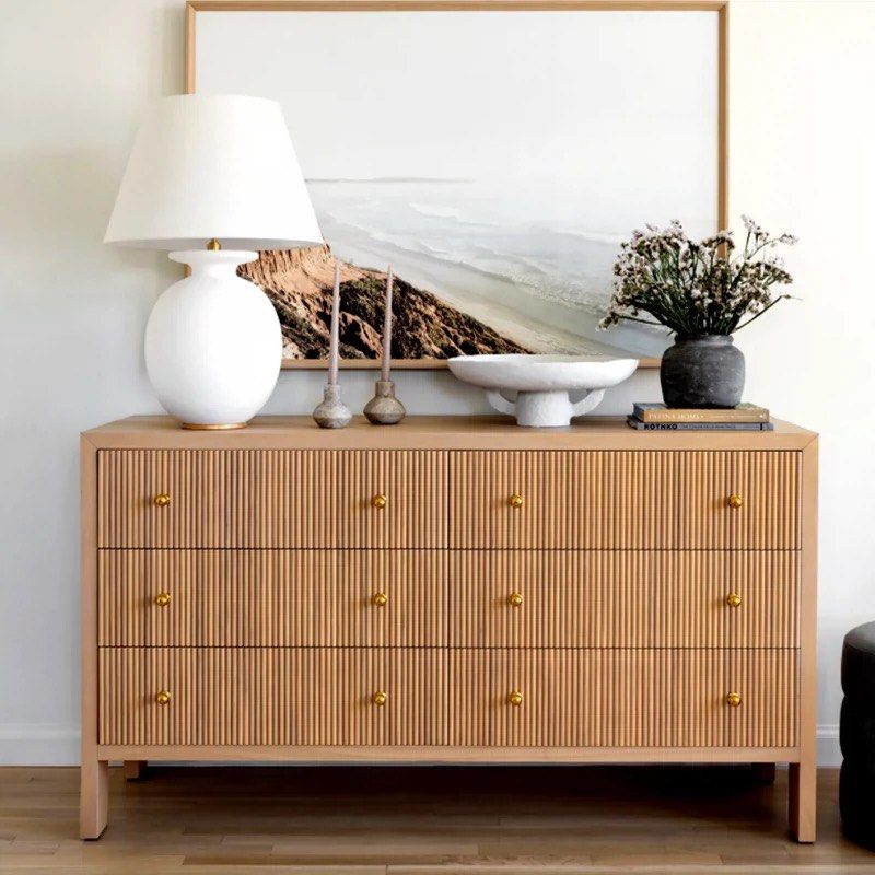 PELE Modern Fluted Chest Of Drawers