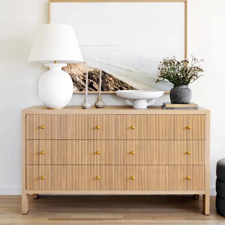 PELE Modern Fluted Chest Of Drawers
