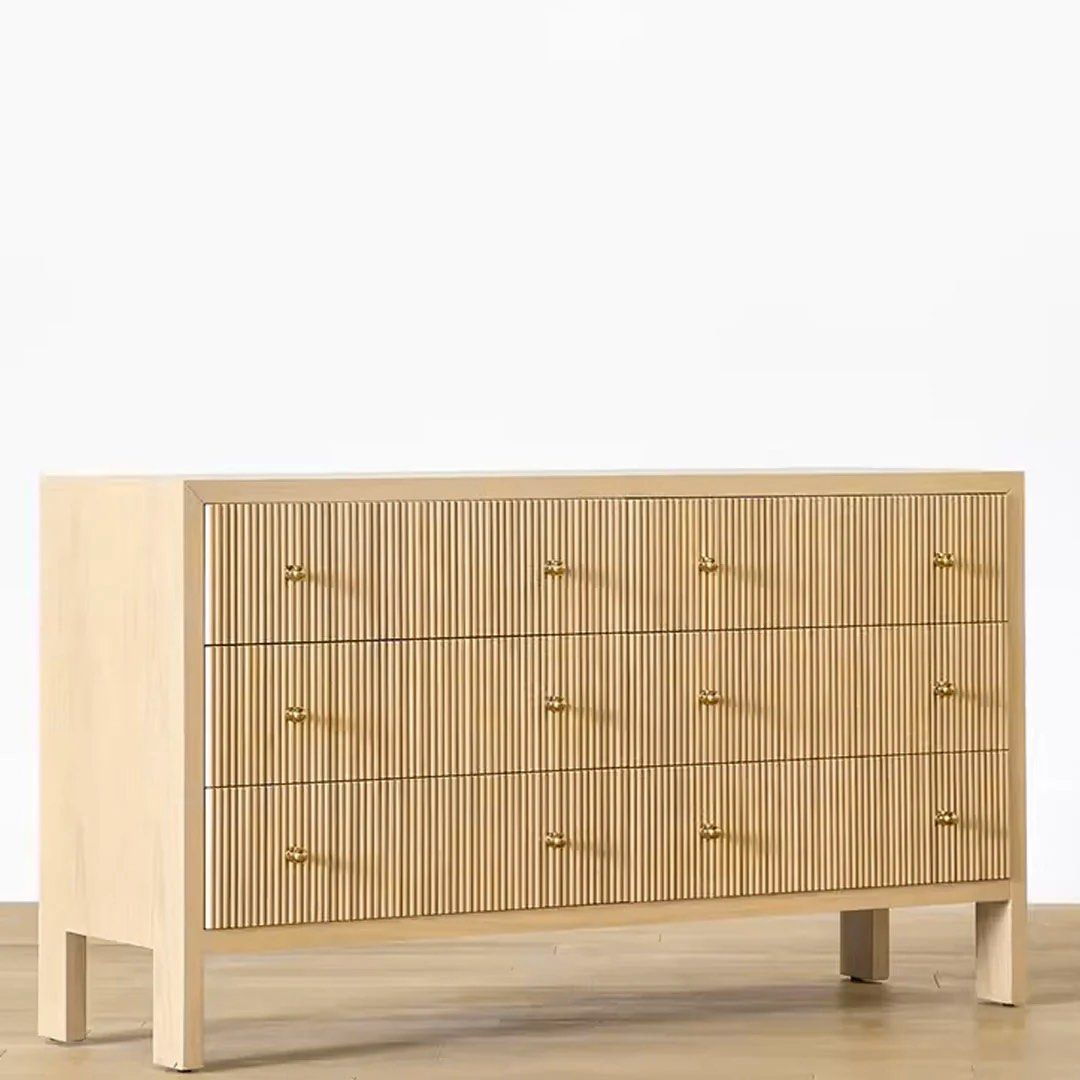 PELE Modern Fluted Chest Of Drawers