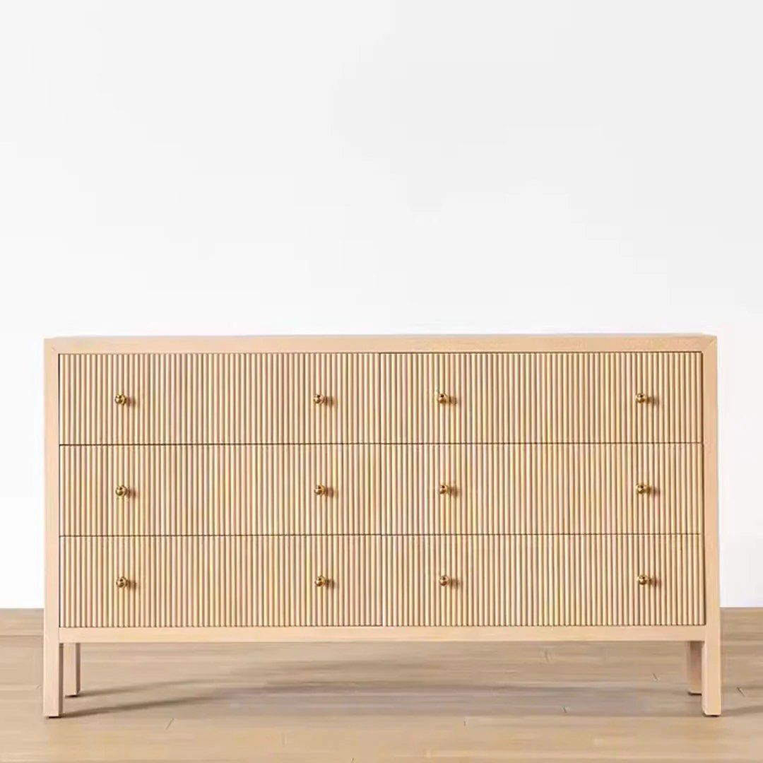 PELE Modern Fluted Chest Of Drawers