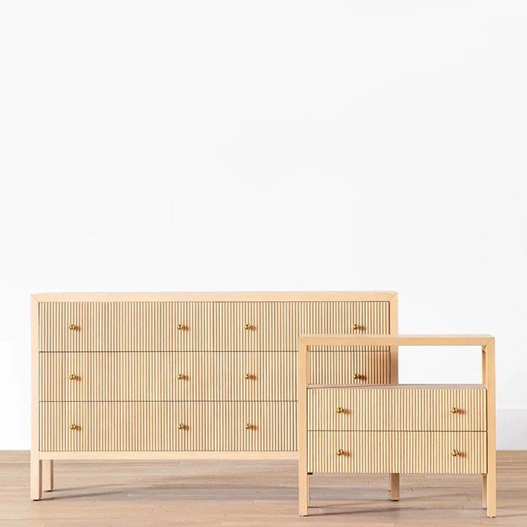 PELE Modern Fluted Chest Of Drawers