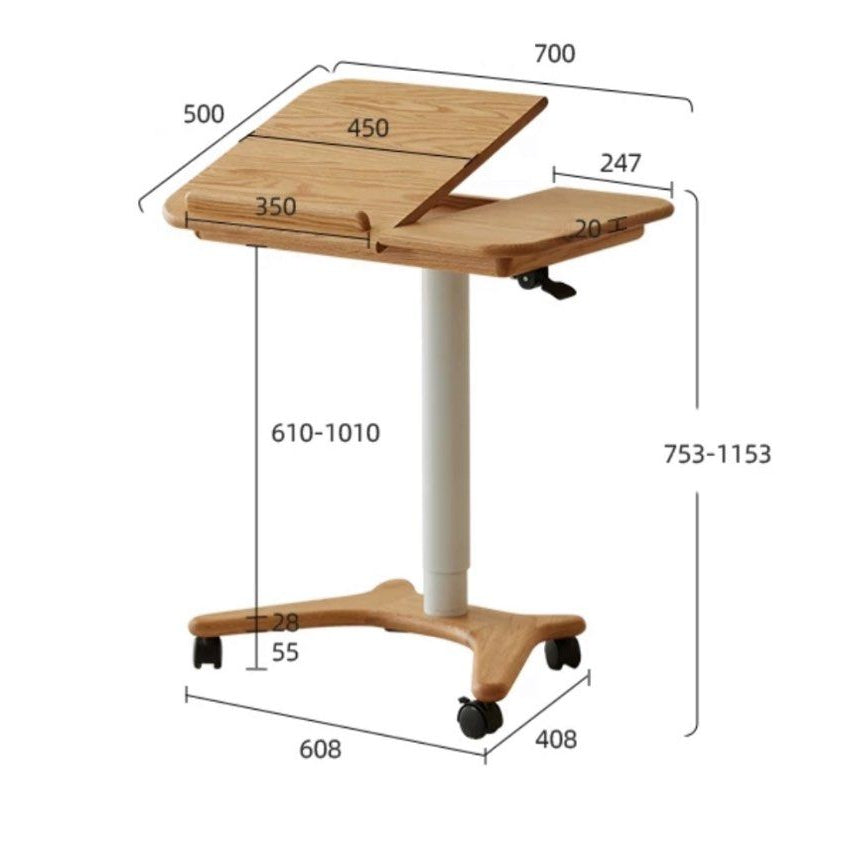 ALGERNON Scandinavian Oak Wood Study Desk