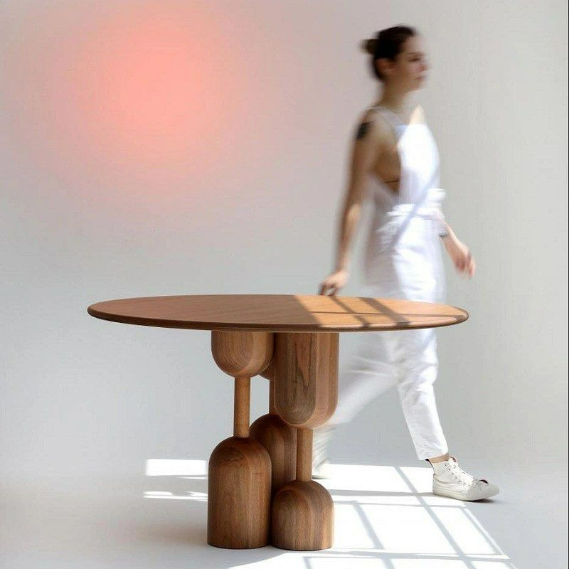 Modern Wood Table Rounded Edges JAIME Modern Solid Wood Round Dining Table – Radical Homes