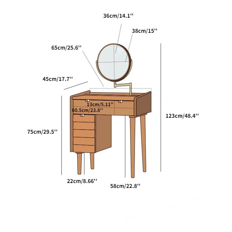 EVA Solid Wood Vanity Table