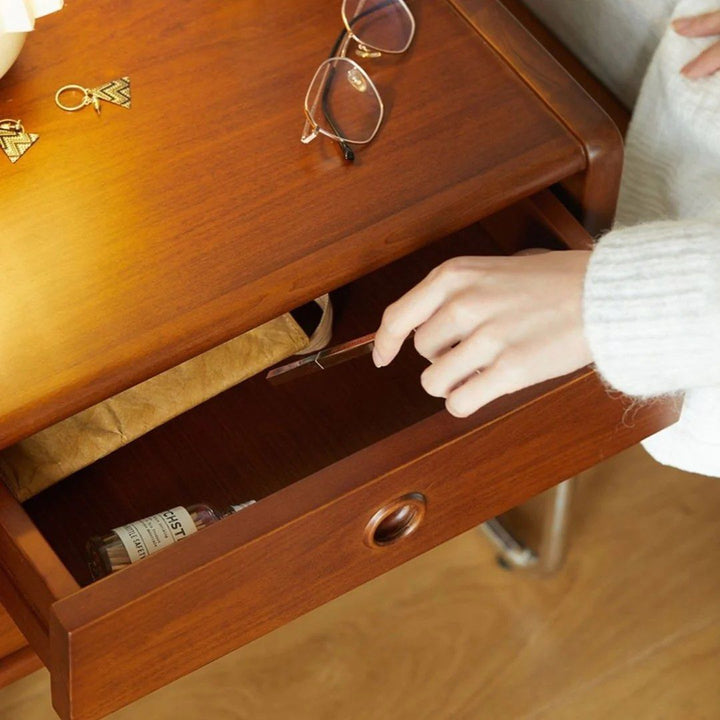 EURON Solid Wood Drawer Nightstand