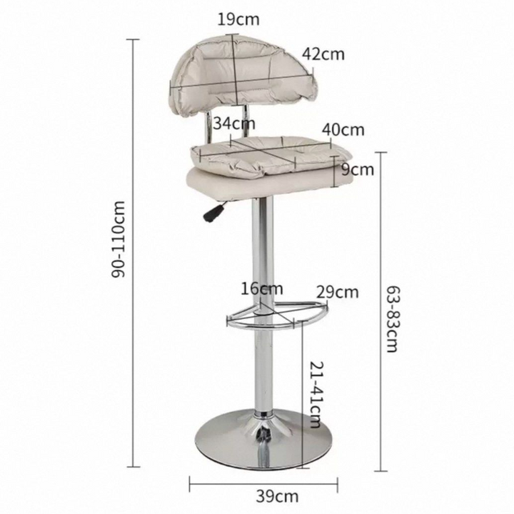 AFELIO Modern Leather Bar Stool