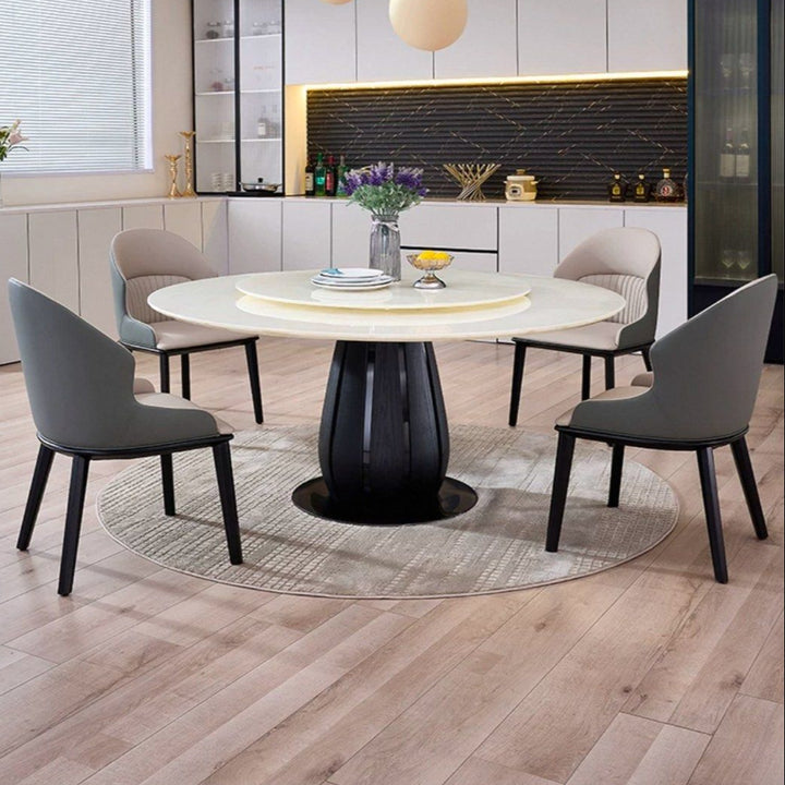 MURENO Modern Round Marble Dining Table