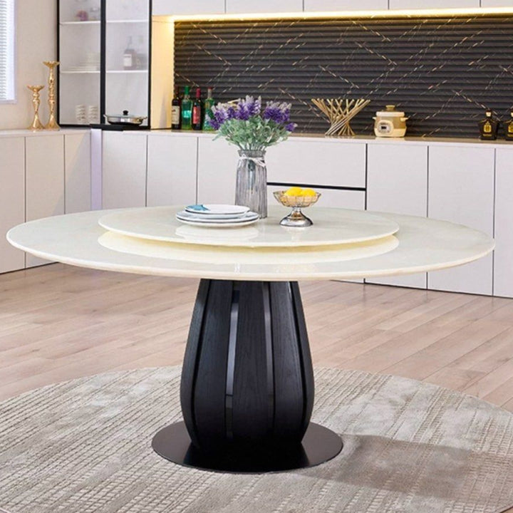 MURENO Modern Round Marble Dining Table