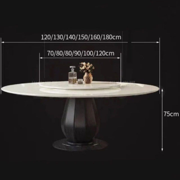 MURENO Modern Round Marble Dining Table