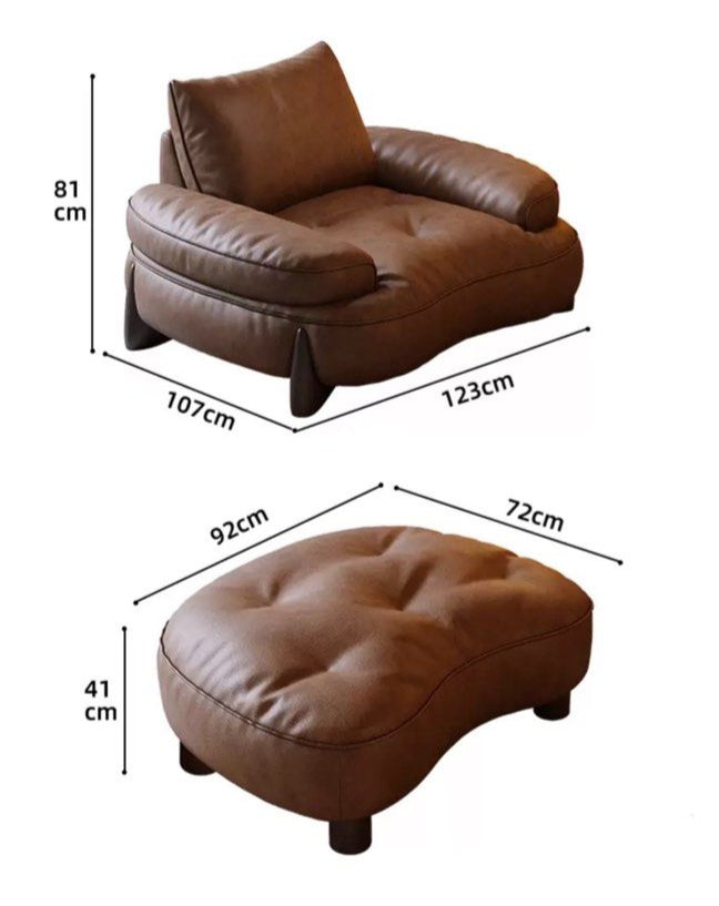 ALMIRA Modern Leather Sofa
