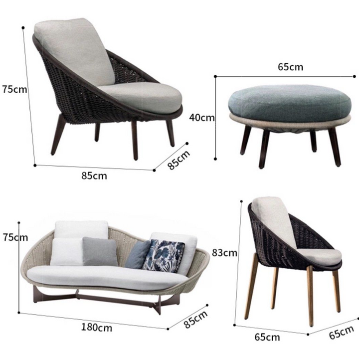 JAYD Modern Outdoor Sofa & Tables