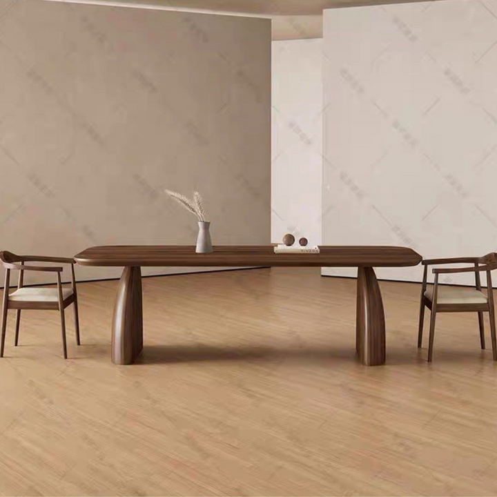 ZEKE Modern Solid Wood Walnut Dining Table