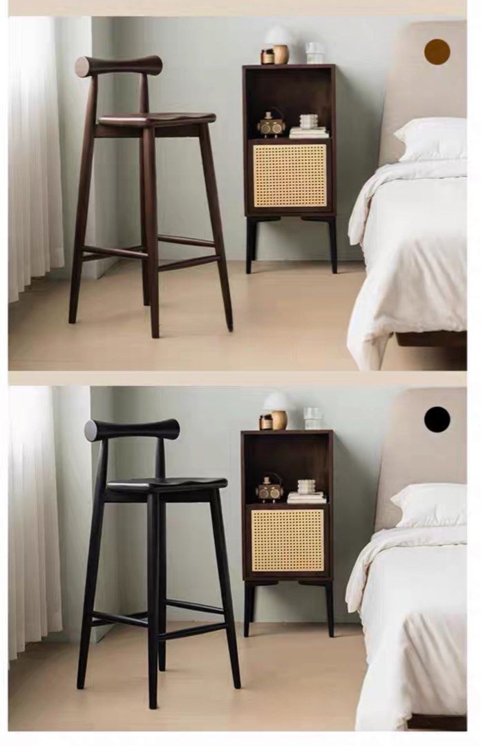DORS Modern Solid Wood Bar Stool