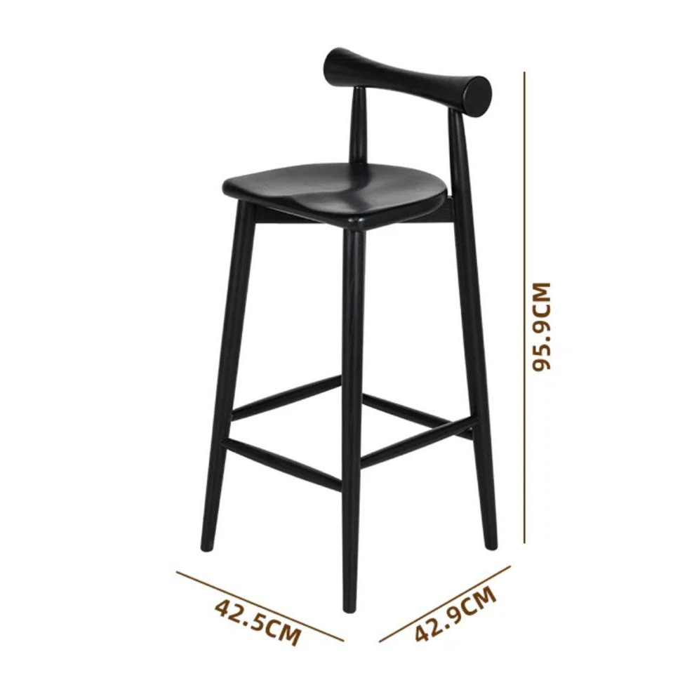 DORS Modern Solid Wood Bar Stool