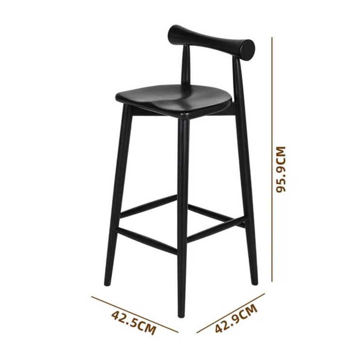 DORS Modern Solid Wood Bar Stool