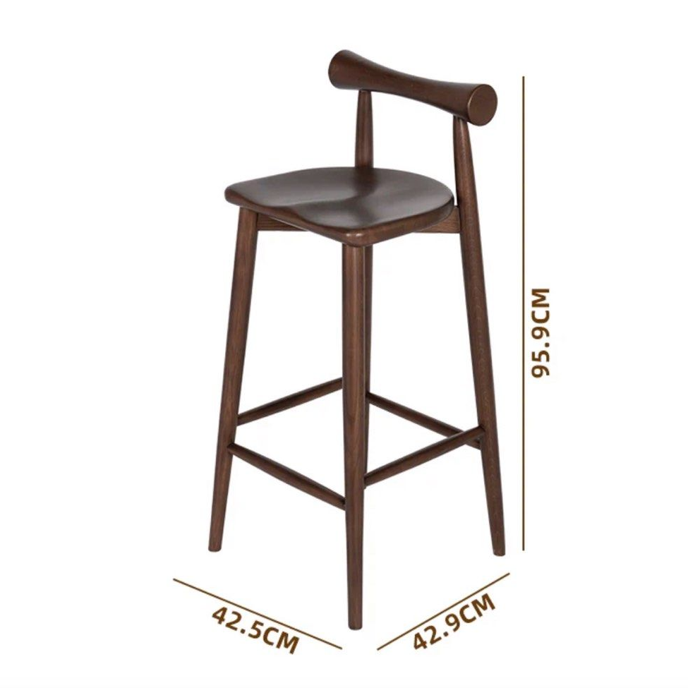 DORS Modern Solid Wood Bar Stool