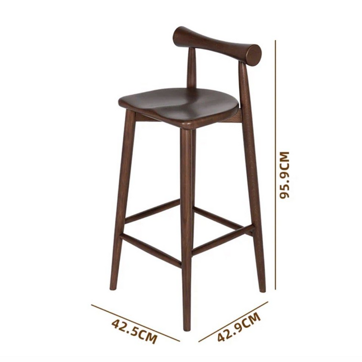 DORS Modern Solid Wood Bar Stool
