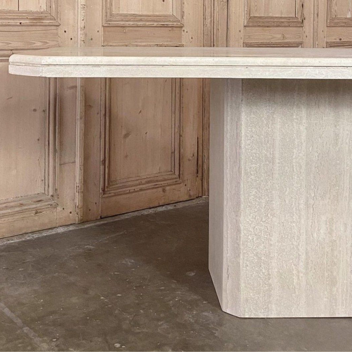 DIANN Modern Travertine Dining Table