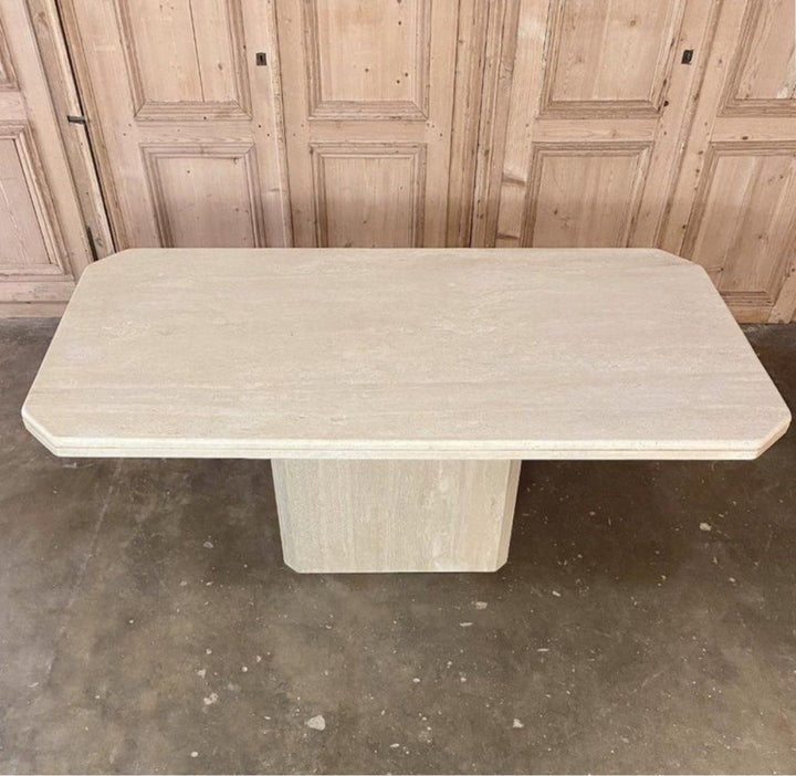 DIANN Modern Travertine Dining Table
