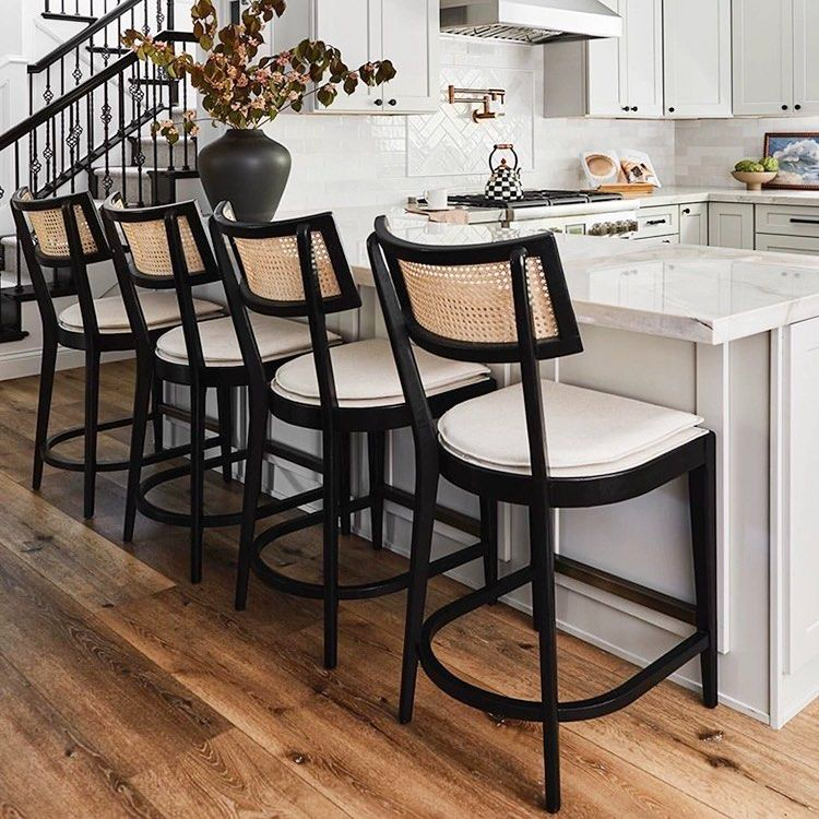 JAYTEN Rustic Solid Wood Bar Stool / Dining Chair
