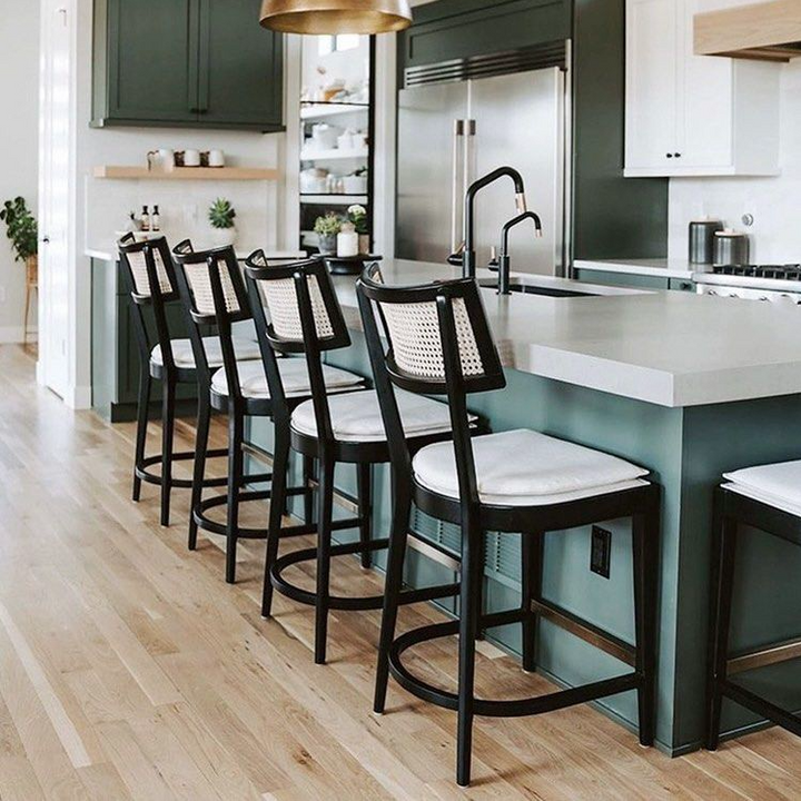 JAYTEN Rustic Solid Wood Bar Stool / Dining Chair