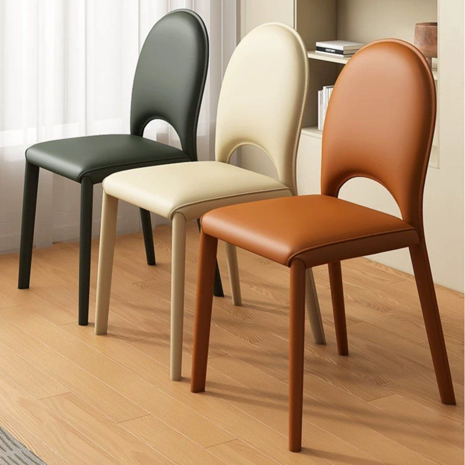 JESSE Modern Leather Dining Chair - Radical Homes Singapore