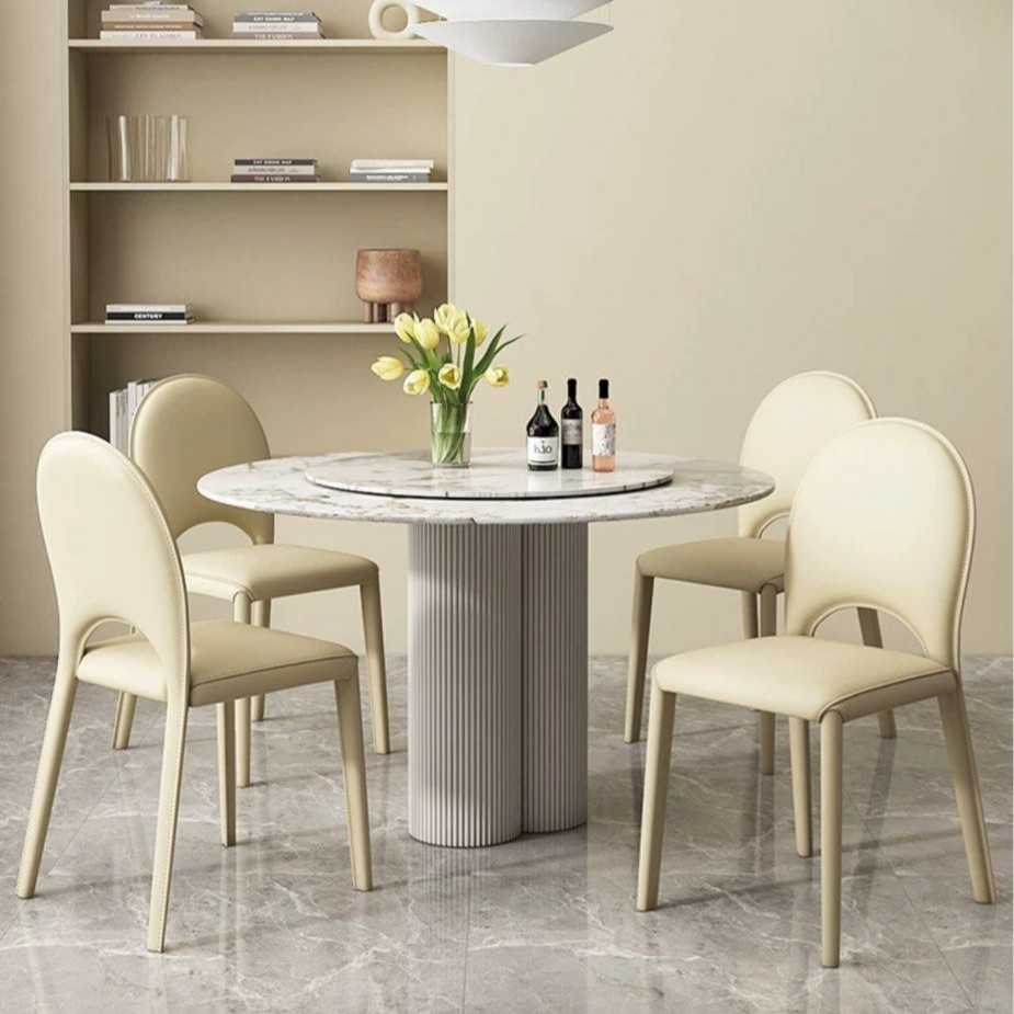 JESSE Modern Leather Dining Chair - Radical Homes Singapore